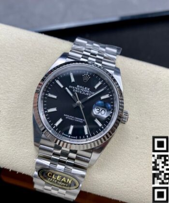 Black Rolex Datejust M126234-0015 Size 36mm Clean Factory