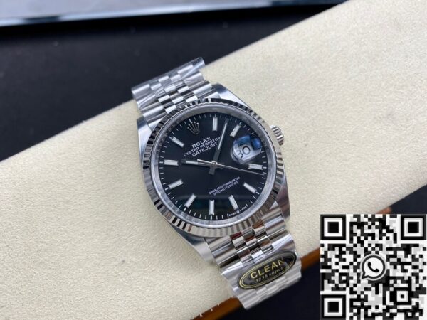 Black Rolex Datejust M126234-0015 Size 36mm Clean Factory
