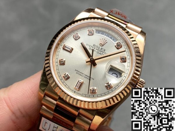 Day Date 36 Rolex M128235 Diamond Scale Watch Q Factory