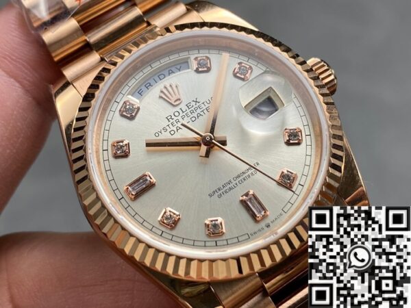 Day Date 36 Rolex M128235 Diamond Scale Watch Q Factory