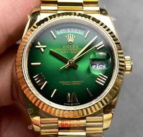 Day Date Gold Rolex M128238 - 0118 Watch 36mm Q Factory