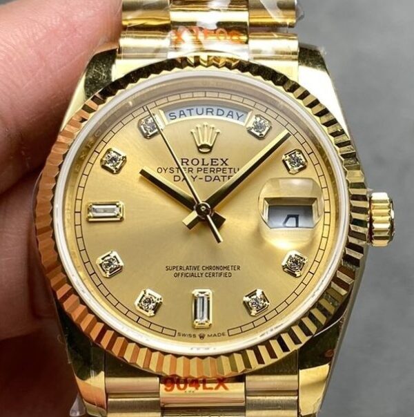 Day Date Rolex Diamond M128238 - 0008 36mm Watch Q Factory