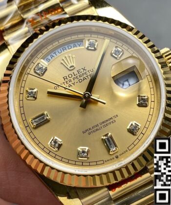 Day Date Rolex Diamond M128238 - 0008 36mm Watch Q Factory