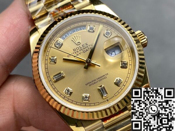 Day Date Rolex Diamond M128238 - 0008 36mm Watch Q Factory