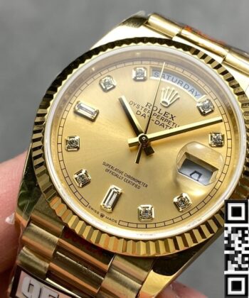 Day Date Rolex Diamond M128238 - 0008 36mm Watch Q Factory