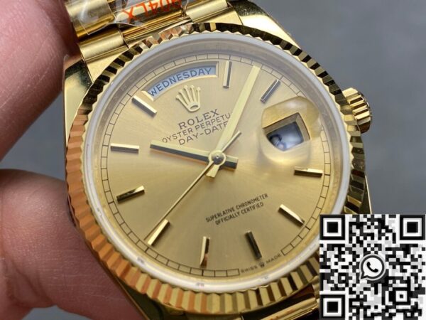 Q Factory Rolex Day Date M128238 - 0045 Gold Watch 36mm