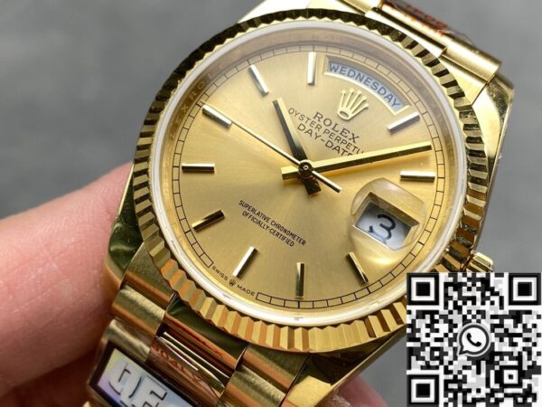 Q Factory Rolex Day Date M128238 - 0045 Gold Watch 36mm