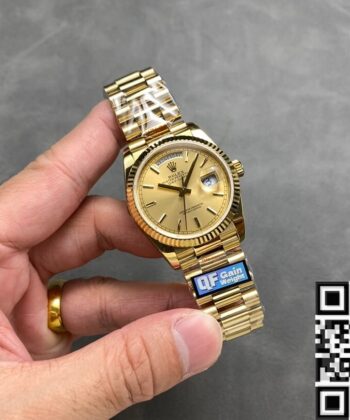Q Factory Rolex Day Date M128238 - 0045 Gold Watch 36mm