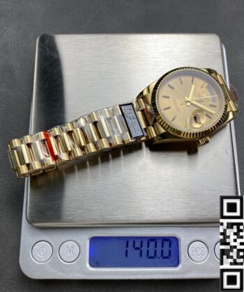 Q Factory Rolex Day Date M128238 - 0045 Gold Watch 36mm