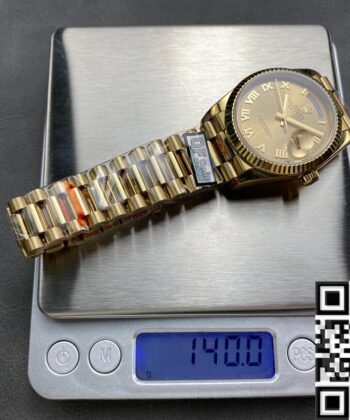 Rolex Day Date Fake M118238 Champagne Gold Dial 36mm