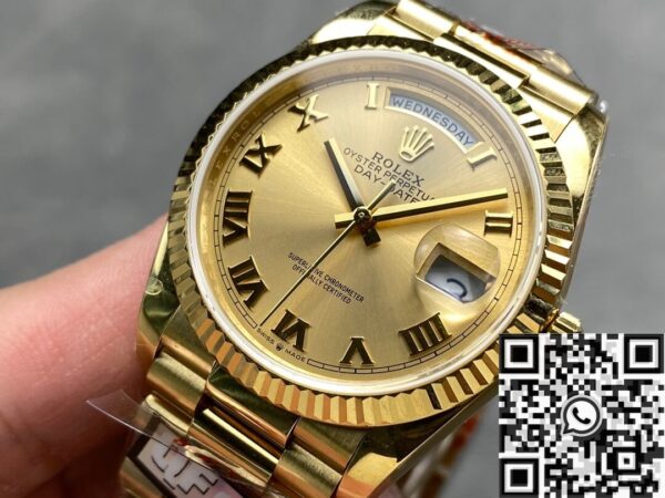 Rolex Day Date Fake M118238 Champagne Gold Dial 36mm