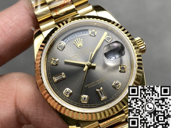 Cheap Rolex Day Date​ M118238 Black Dial Diamond Scale 36mm