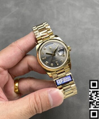 Cheap Rolex Day Date​ M118238 Black Dial Diamond Scale 36mm