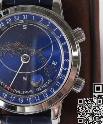 Vintage Patek Philippe Calatrava 6102P-001 Blue Watch AI Factory