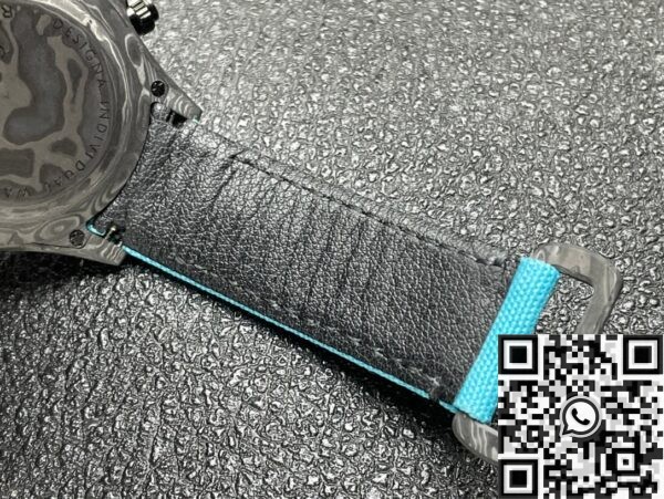 Custom Rolex Daytona DIW Carbon Fiber Case Light Blue Watch