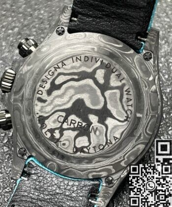 Custom Rolex Daytona DIW Carbon Fiber Case Light Blue Watch