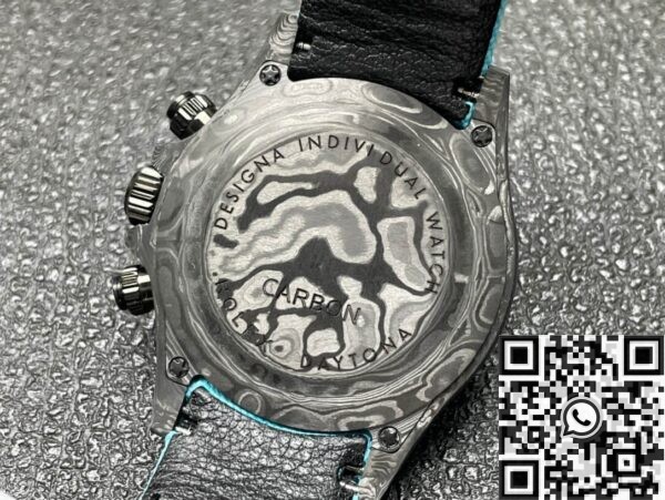 Custom Rolex Daytona DIW Carbon Fiber Case Light Blue Watch
