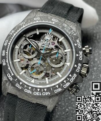 DIW Custom Rolex Daytona Carbon Fiber Case Black Watch