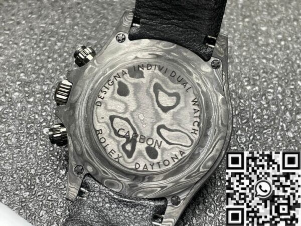 DIW Custom Rolex Daytona Carbon Fiber Case Black Watch