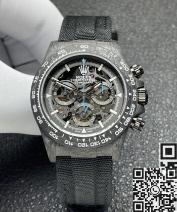 DIW Custom Rolex Daytona Carbon Fiber Case Black Watch
