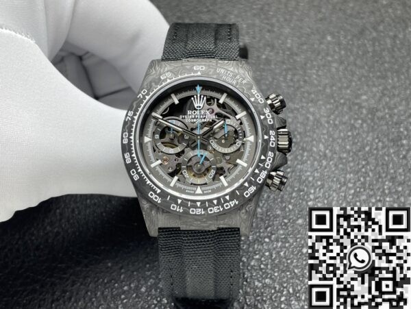 DIW Custom Rolex Daytona Carbon Fiber Case Black Watch