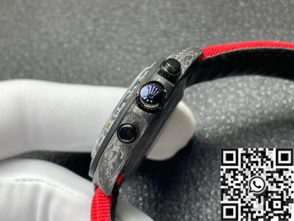 DIW Custom Rolex Watch Daytona Carbon Fiber Case Red
