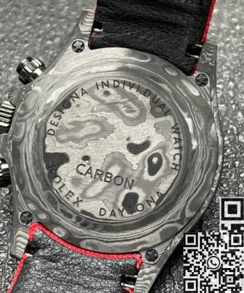 DIW Custom Rolex Watch Daytona Carbon Fiber Case Red