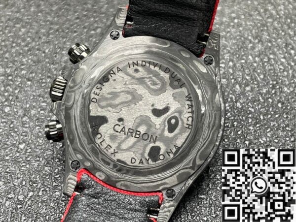 DIW Custom Rolex Watch Daytona Carbon Fiber Case Red