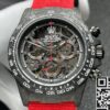 DIW Custom Rolex Watch Daytona Carbon Fiber Case Red