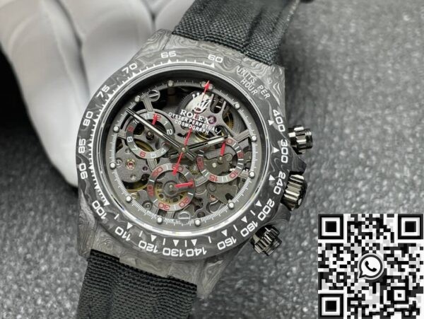 DIW Custom Daytona Rolex Carbon Fiber Case 4130 Watch