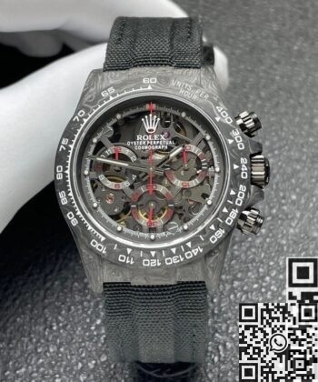DIW Custom Daytona Rolex Carbon Fiber Case 4130 Watch