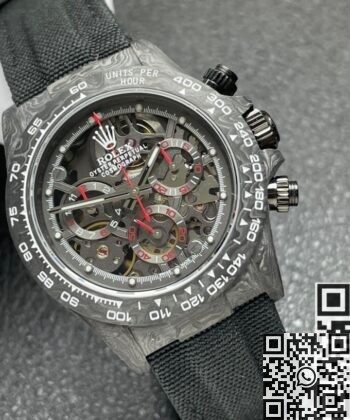 DIW Custom Daytona Rolex Carbon Fiber Case 4130 Watch