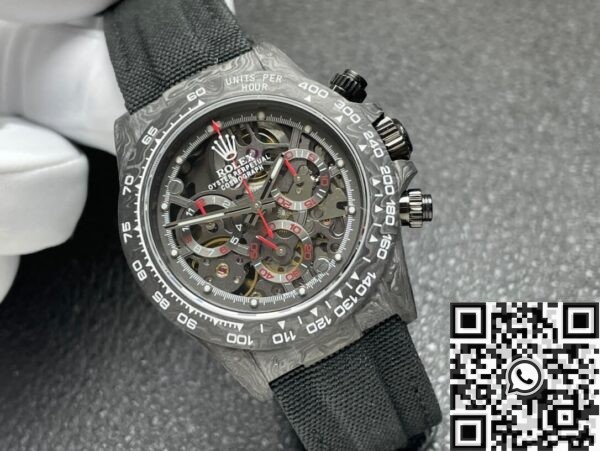 DIW Custom Daytona Rolex Carbon Fiber Case 4130 Watch