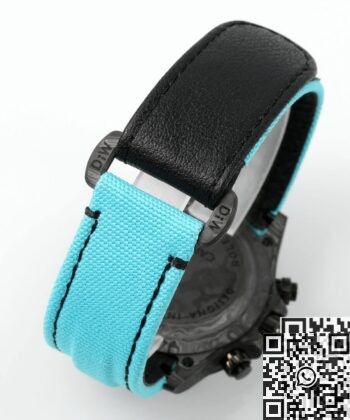 DIW Custom Rolex Hollow Daytona Black Dial Blue Strap Watch