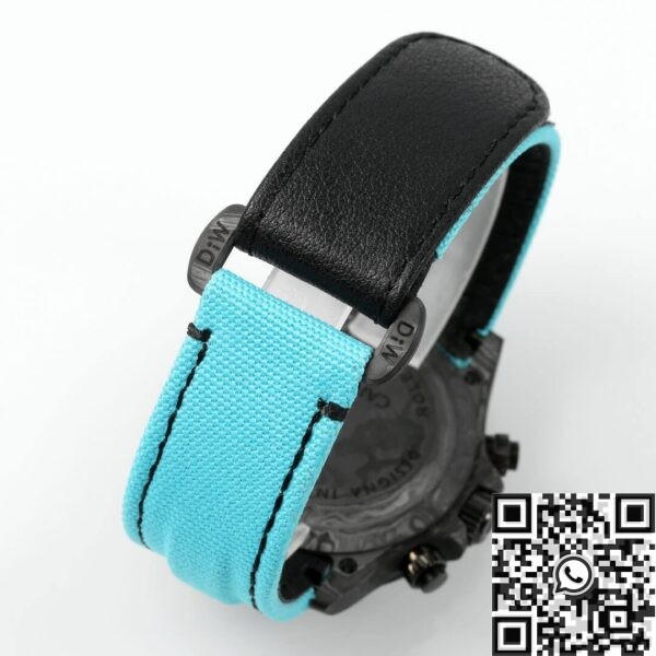 DIW Custom Rolex Hollow Daytona Black Dial Blue Strap Watch