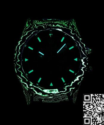 DIW Custom Rolex Hollow Daytona Black Dial Blue Strap Watch