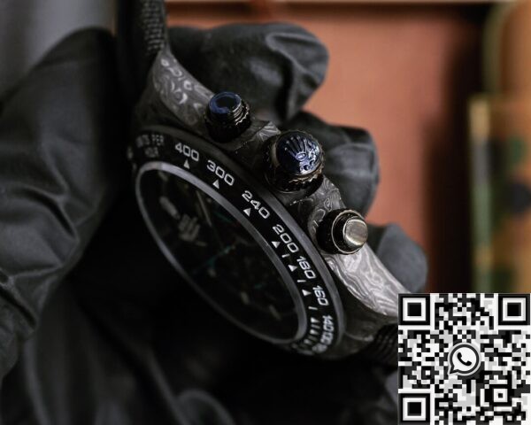Custom Rolex Hollow Daytona DIW Black Dial Watch