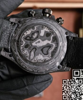 Custom Rolex Hollow Daytona DIW Black Dial Watch