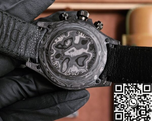 Custom Rolex Hollow Daytona DIW Black Dial Watch