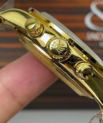 Artisans de Genève Daytona Rolex Gold Case White Dial Watch