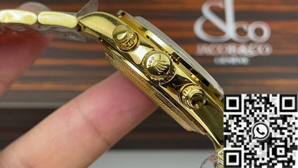 Artisans de Genève Daytona Rolex Gold Case White Dial Watch
