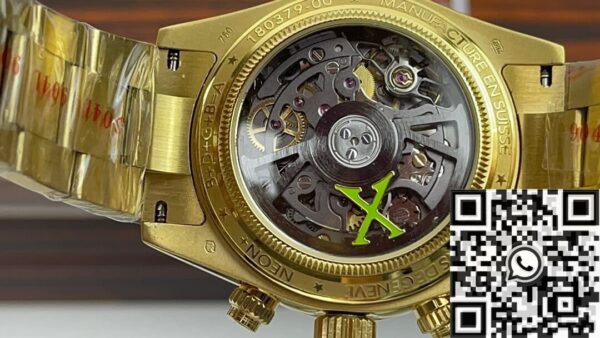Artisans de Genève Daytona Rolex Gold Case White Dial Watch