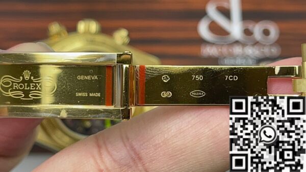 Artisans de Genève Daytona Rolex Gold Case White Dial Watch