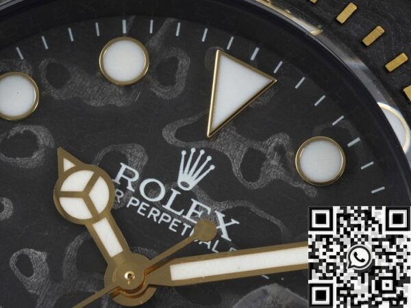 DIW Custom Sea-Dweller Rolex Carbon Fiber Case Gold Bezel