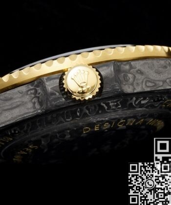 DIW Custom Sea-Dweller Rolex Carbon Fiber Case Gold Bezel