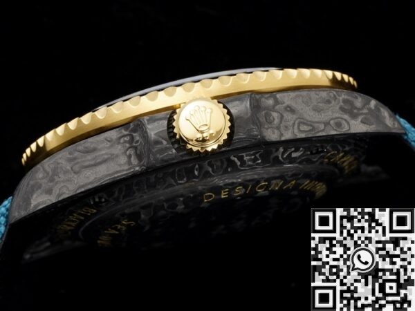 DIW Custom Sea-Dweller Rolex Carbon Fiber Case Gold Bezel