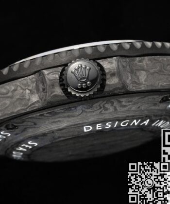 Sea Dweller Rolex Blue DIW Custom Carbon Fiber Case Watch