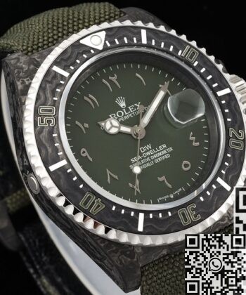 Rolex Sea Dweller​ DIW Custom Black Arabic Numeral Scale Watch