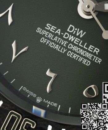 Rolex Sea Dweller​ DIW Custom Black Arabic Numeral Scale Watch