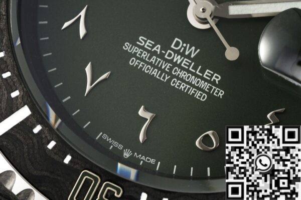 Rolex Sea Dweller​ DIW Custom Black Arabic Numeral Scale Watch